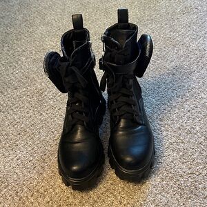 Nastygal combat Stylish Black Combat Boots